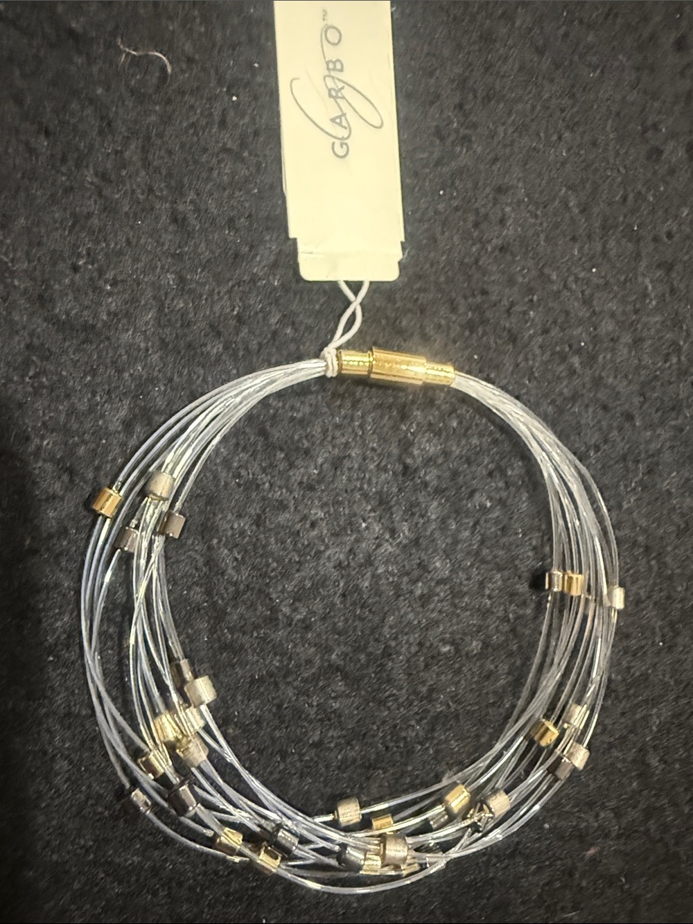 GAP Gold & Silver Multi-Strand Beaded Wire Necklace